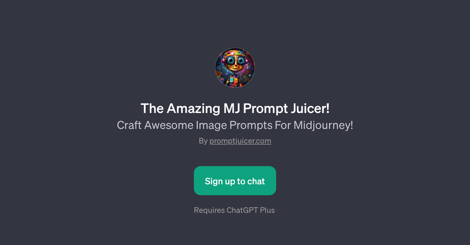 The Amazing MJ Prompt Juicer website