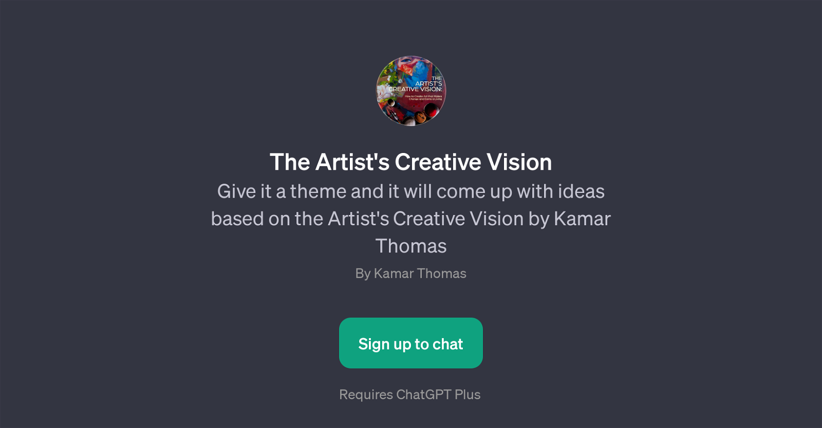 The Artist's Creative Vision website