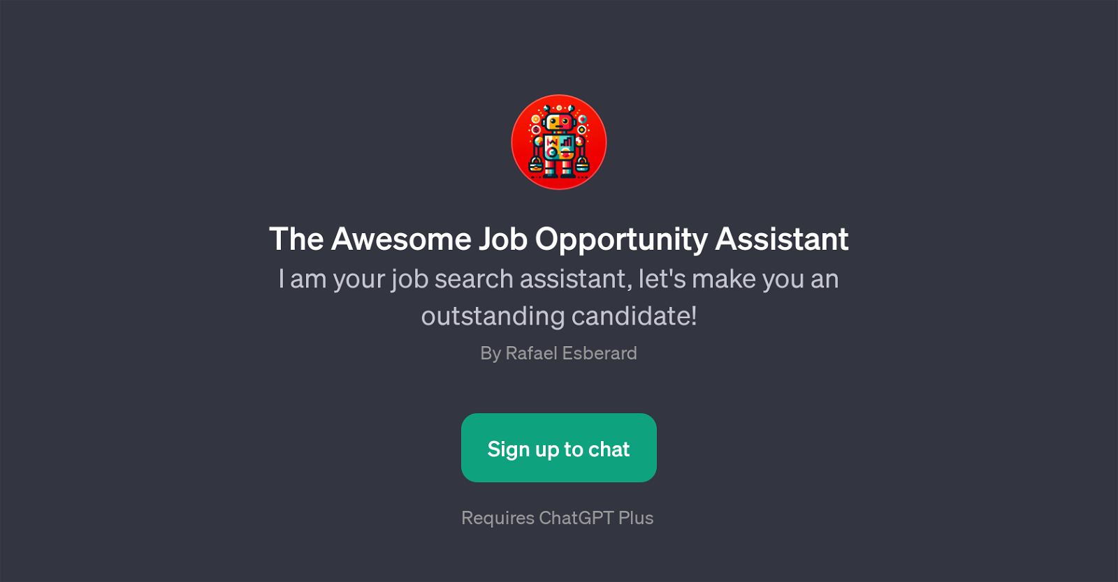 The Awesome Job Opportunity Assistant website