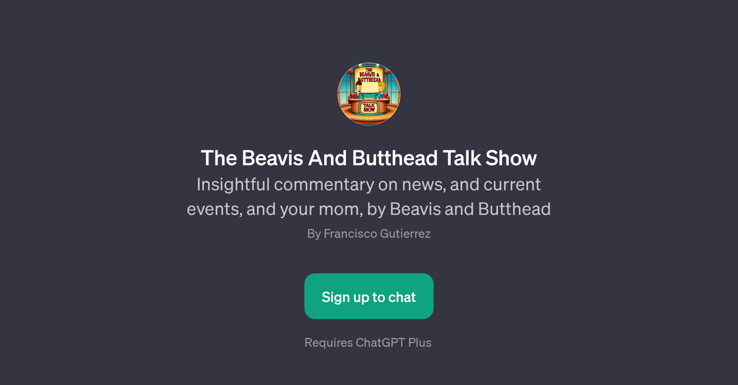 The Beavis And Butthead Talk Show website