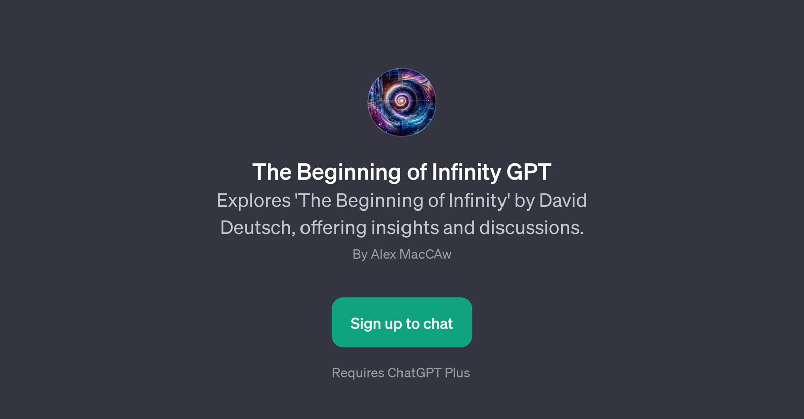 The Beginning of Infinity GPT website