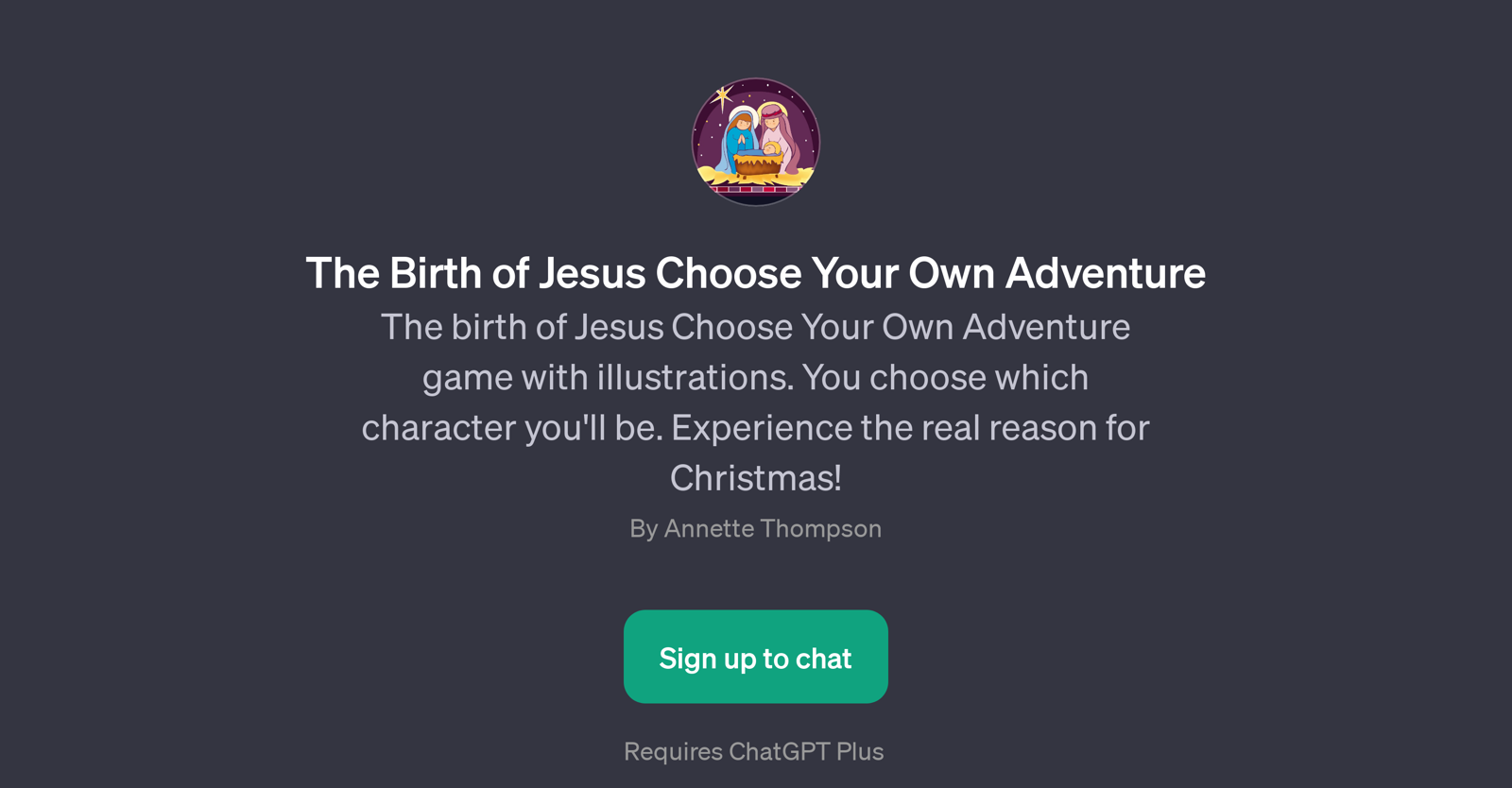 The Birth of Jesus Choose Your Own Adventure website