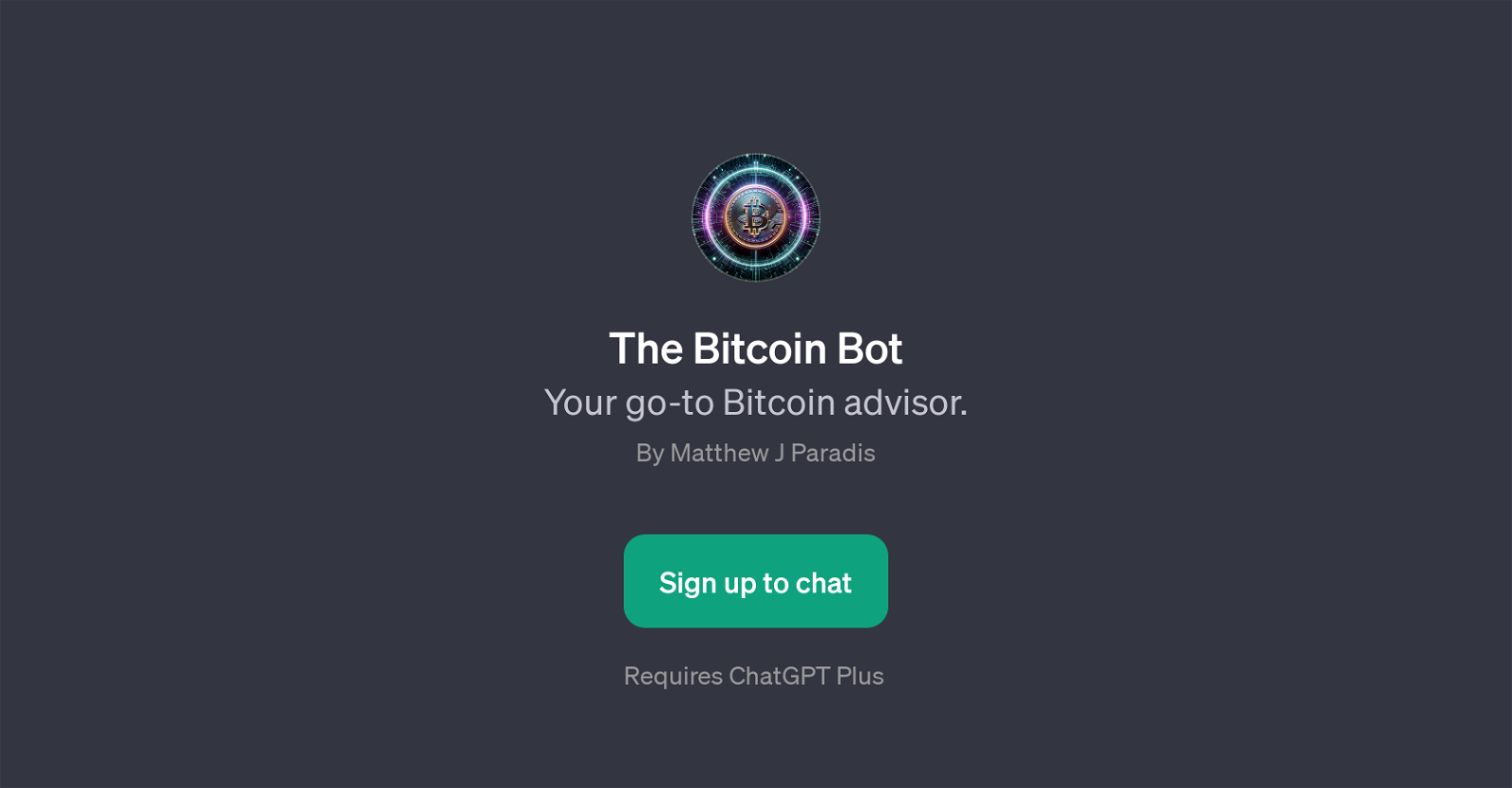 The Bitcoin Bot website