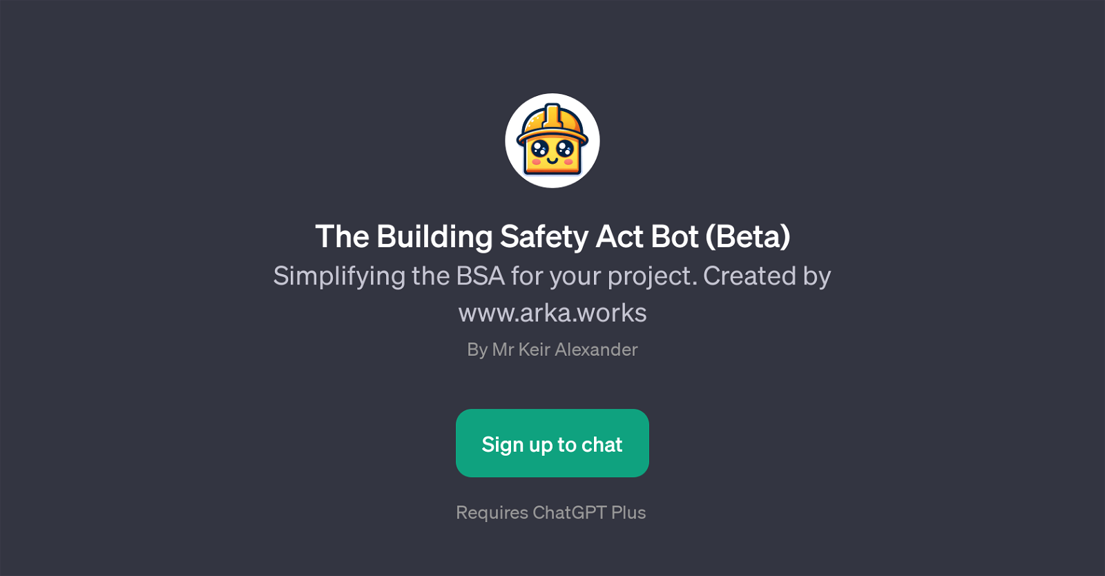 The Building Safety Act Bot (Beta) website
