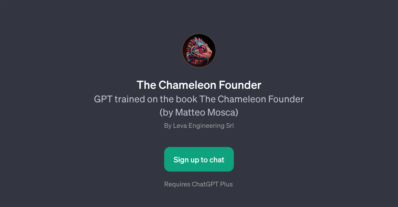 The Chameleon Founder website