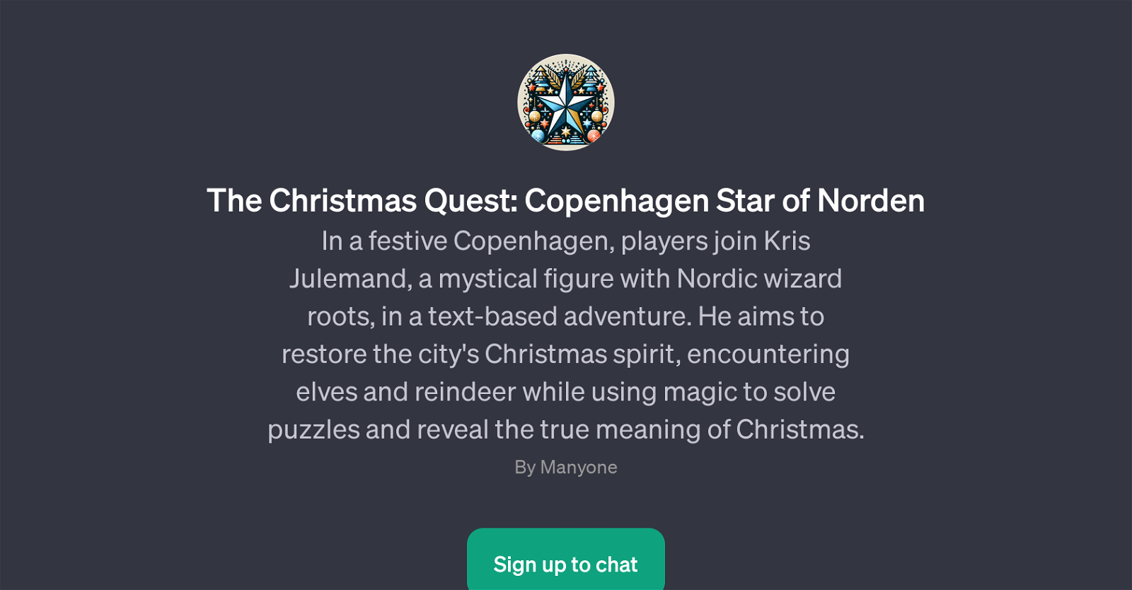 The Christmas Quest: Copenhagen Star of Norden website