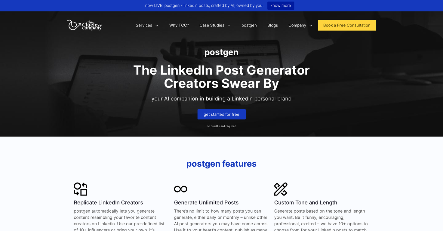 The Clueless Company website