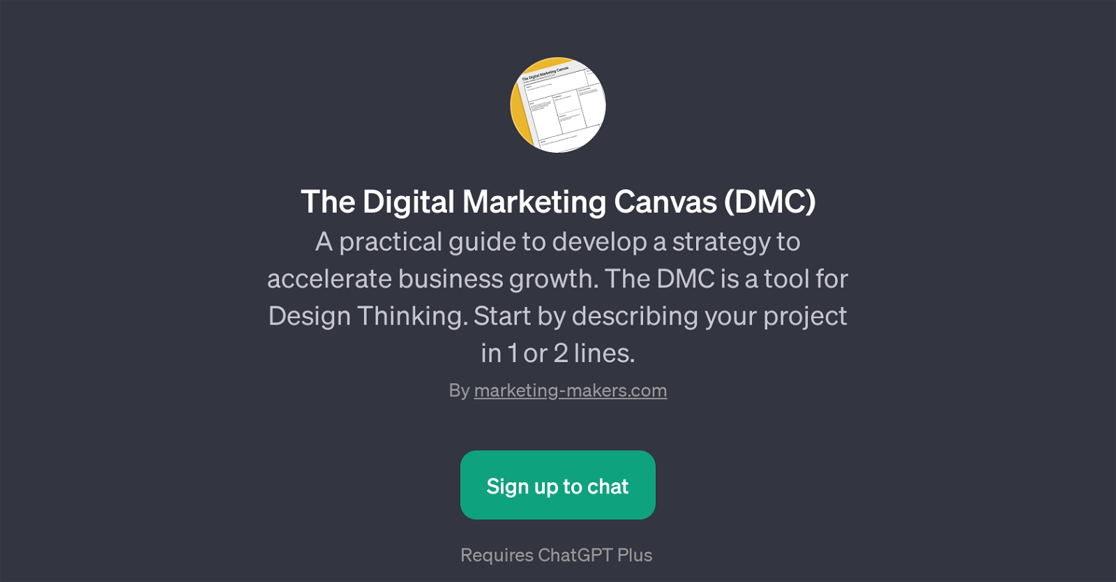The Digital Marketing Canvas (DMC) website
