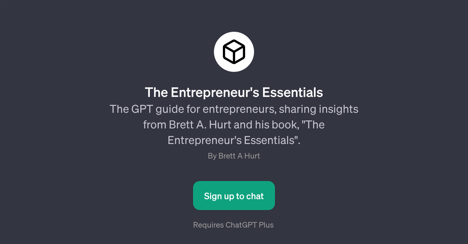 The Entrepreneur's Essentials GPT website