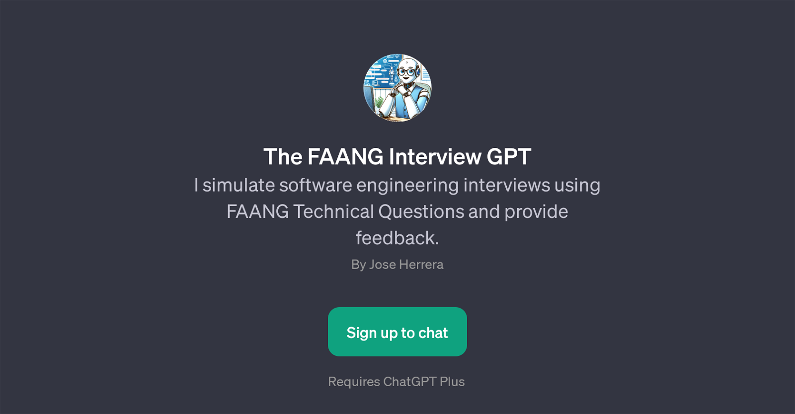 The FAANG Interview GPT website