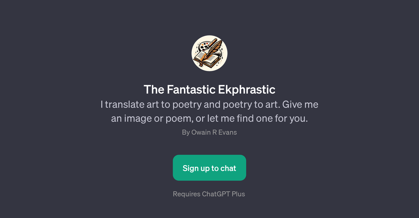 The Fantastic Ekphrastic website