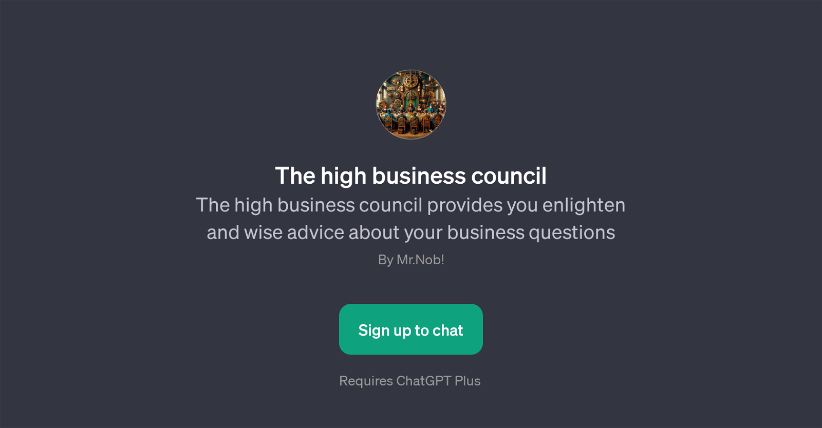 The High Business Council website