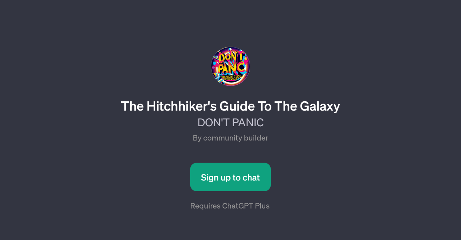 The Hitchhiker's Guide To The Galaxy website