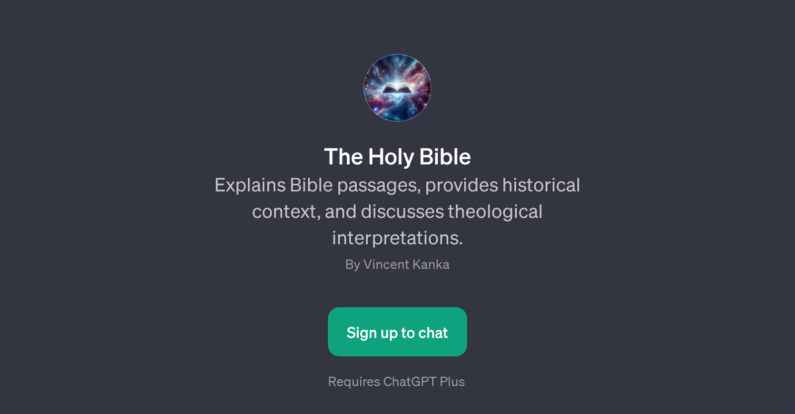 The Holy Bible GPT website