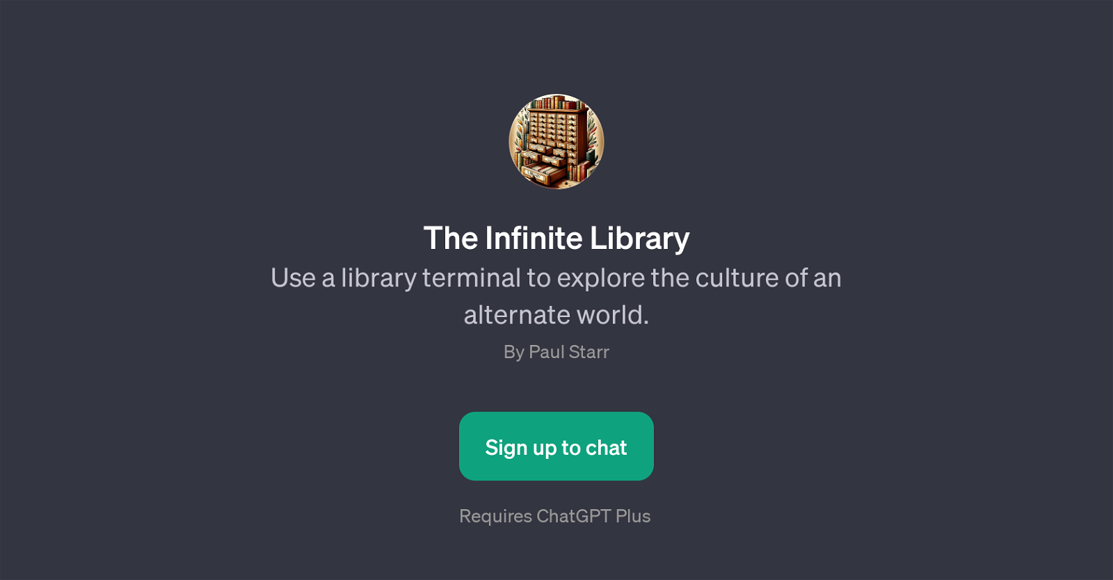 The Infinite Library website