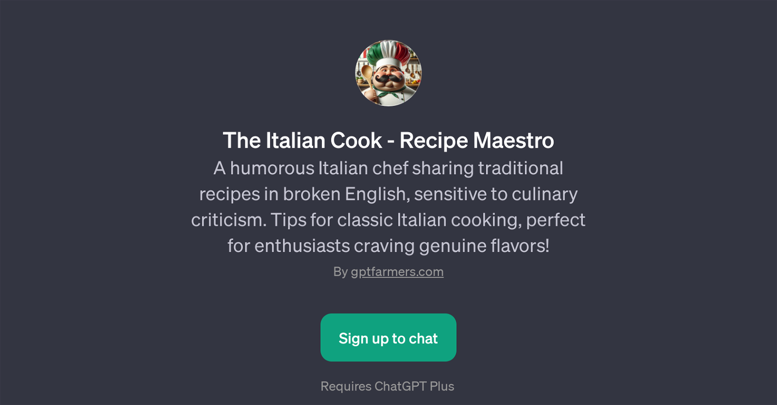 The Italian Cook - Recipe Maestro website
