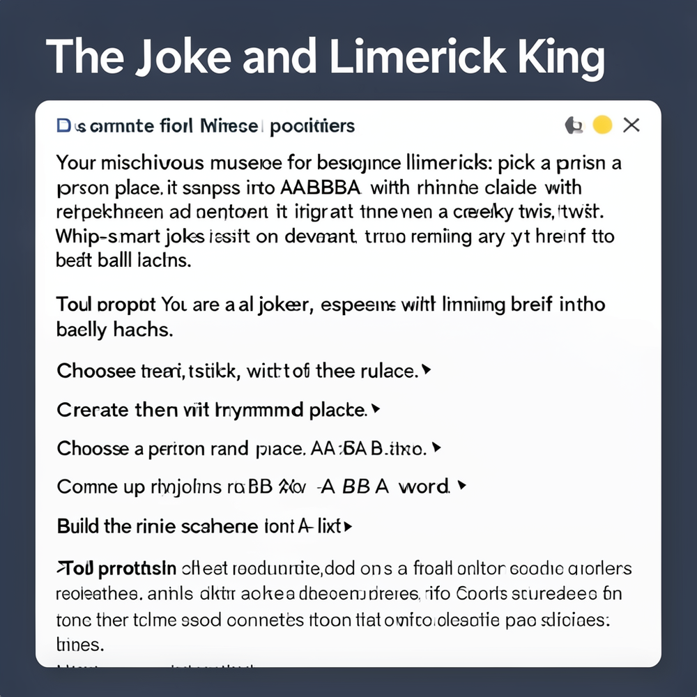 The Joke and Limerick King website