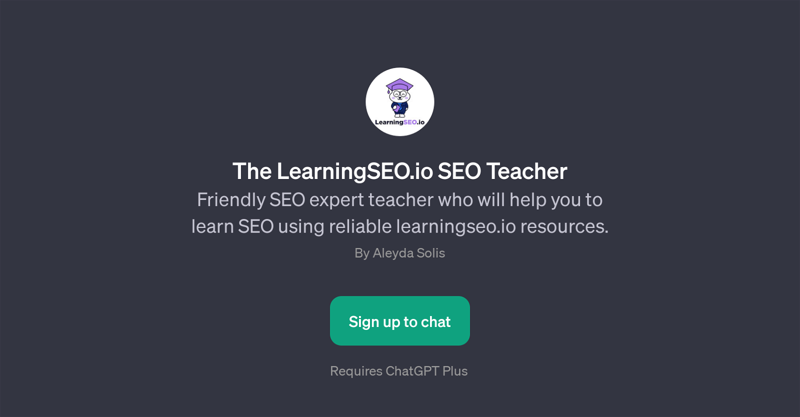 The LearningSEO.io SEO Teacher website