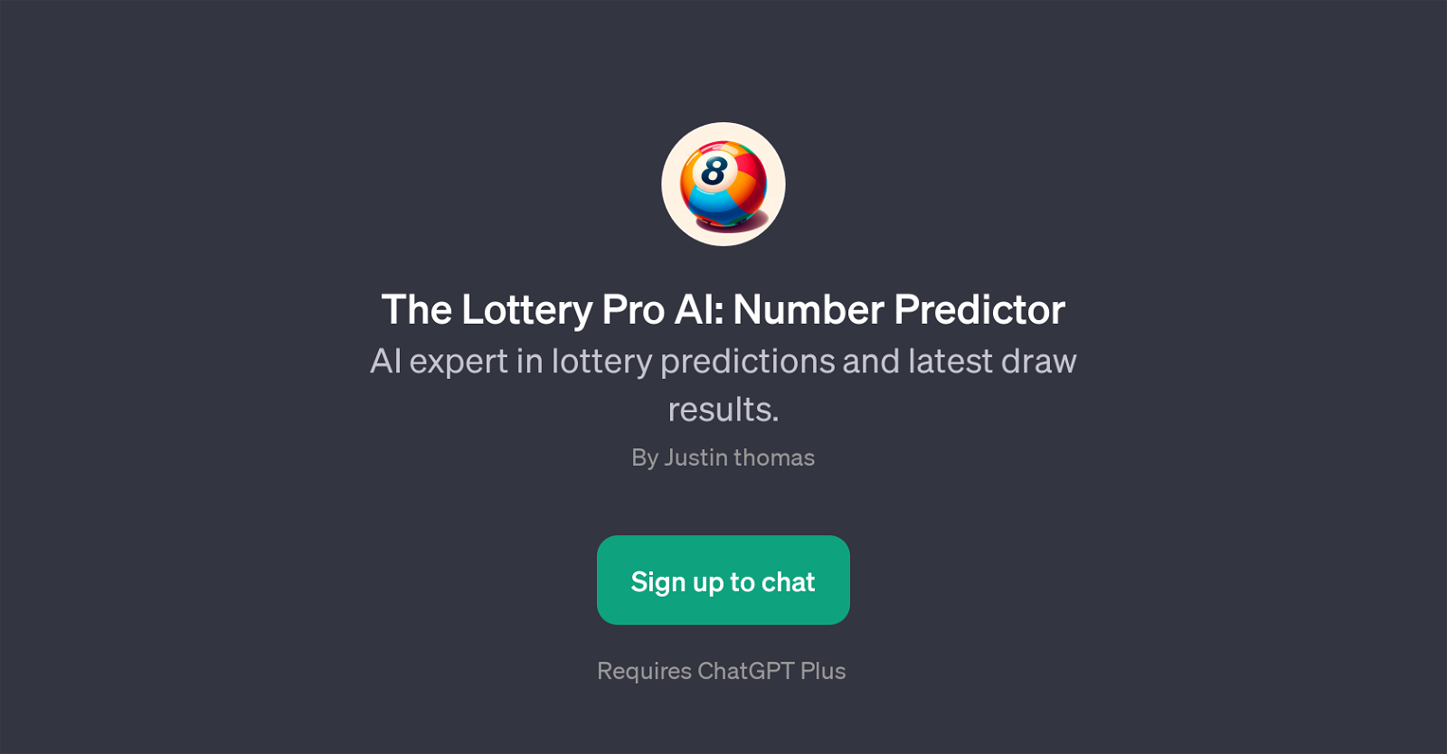 The Lottery Pro AI: Number Predictor website