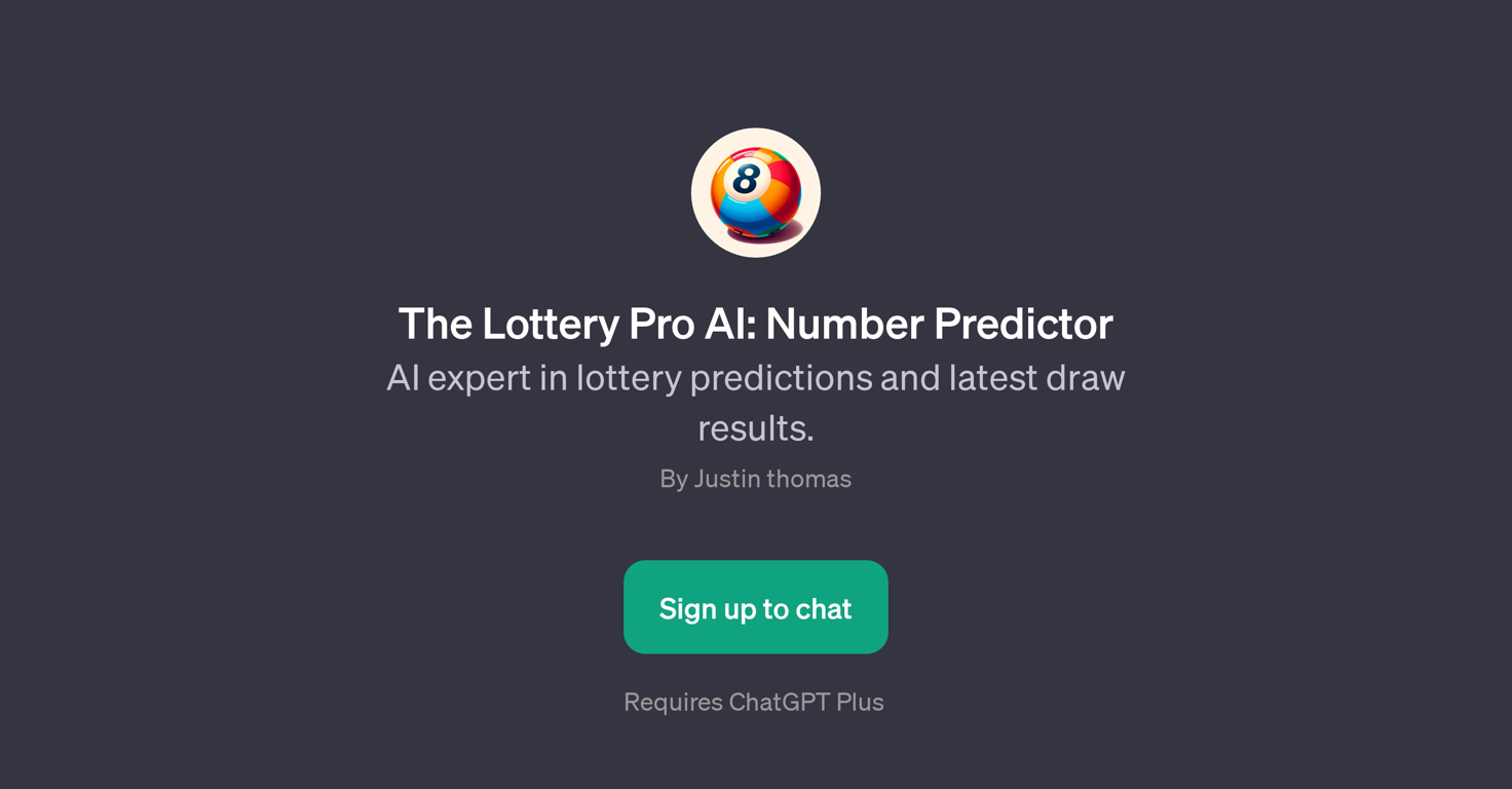 The Lottery Pro AI: Number Predictor website