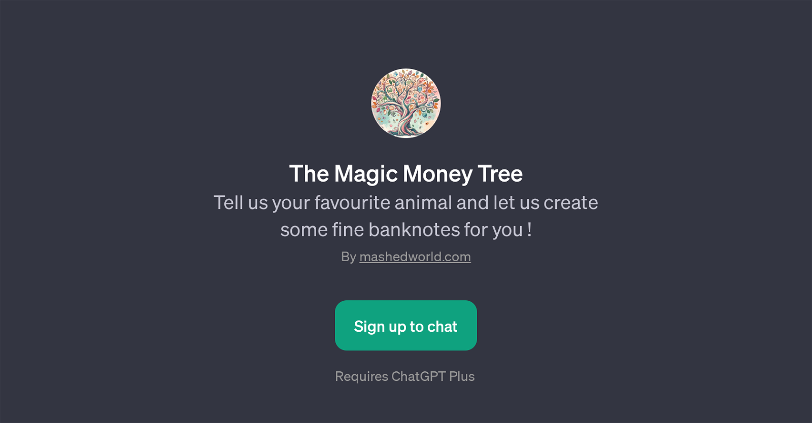 The Magic Money Tree website