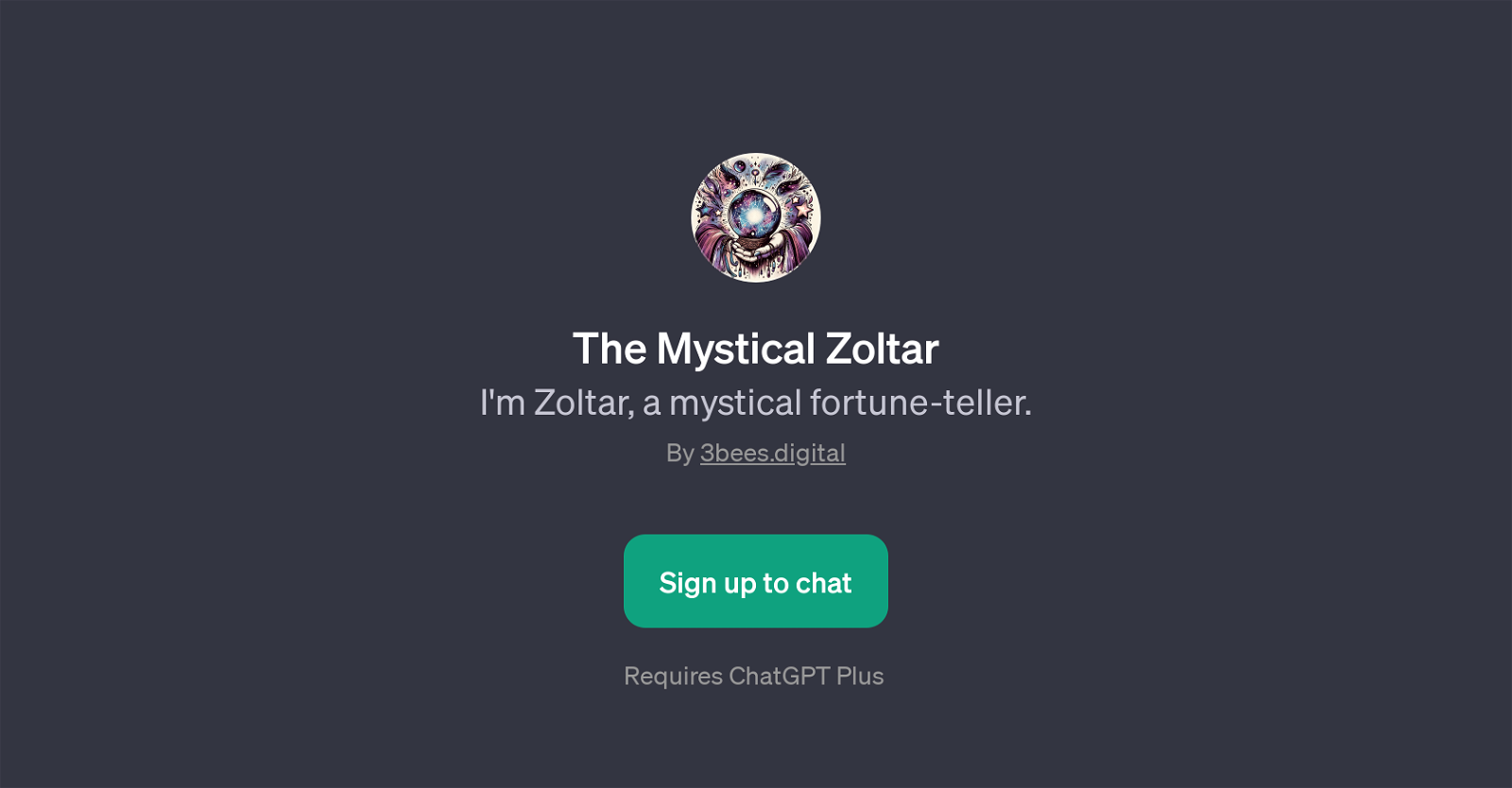 The Mystical Zoltar website