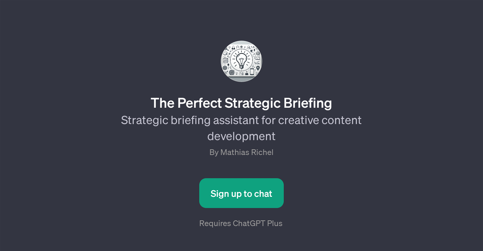 The Perfect Strategic Briefing website
