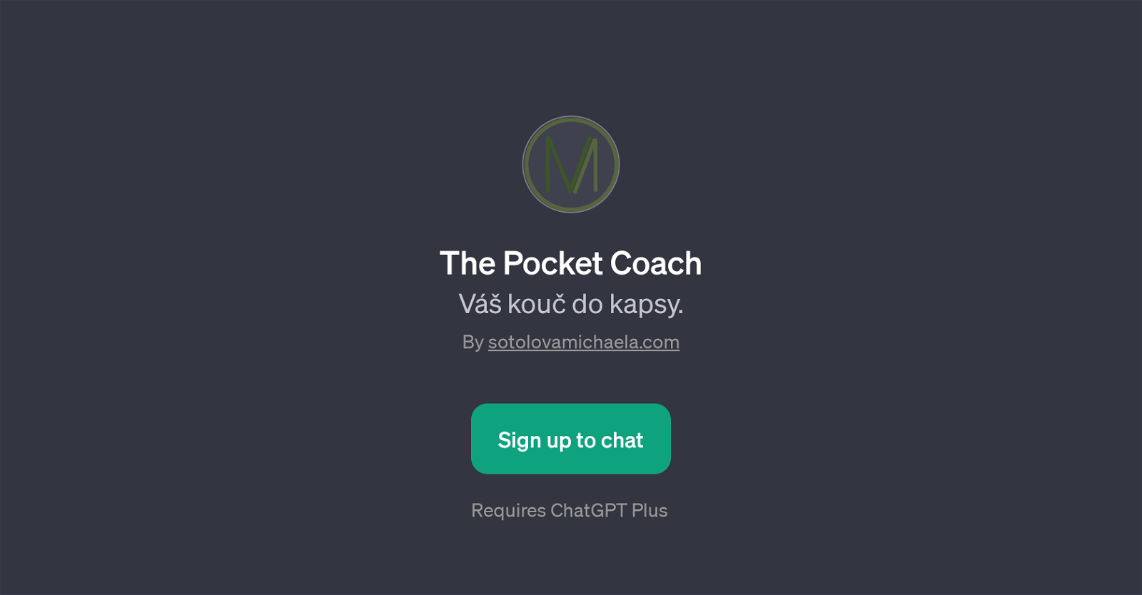 The Pocket Coach website