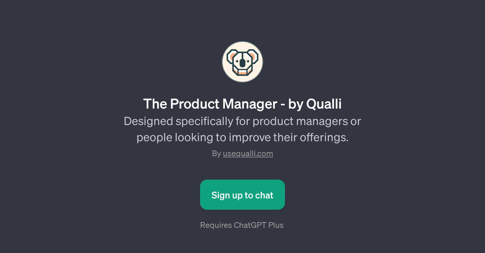 The Product Manager - by Qualli website