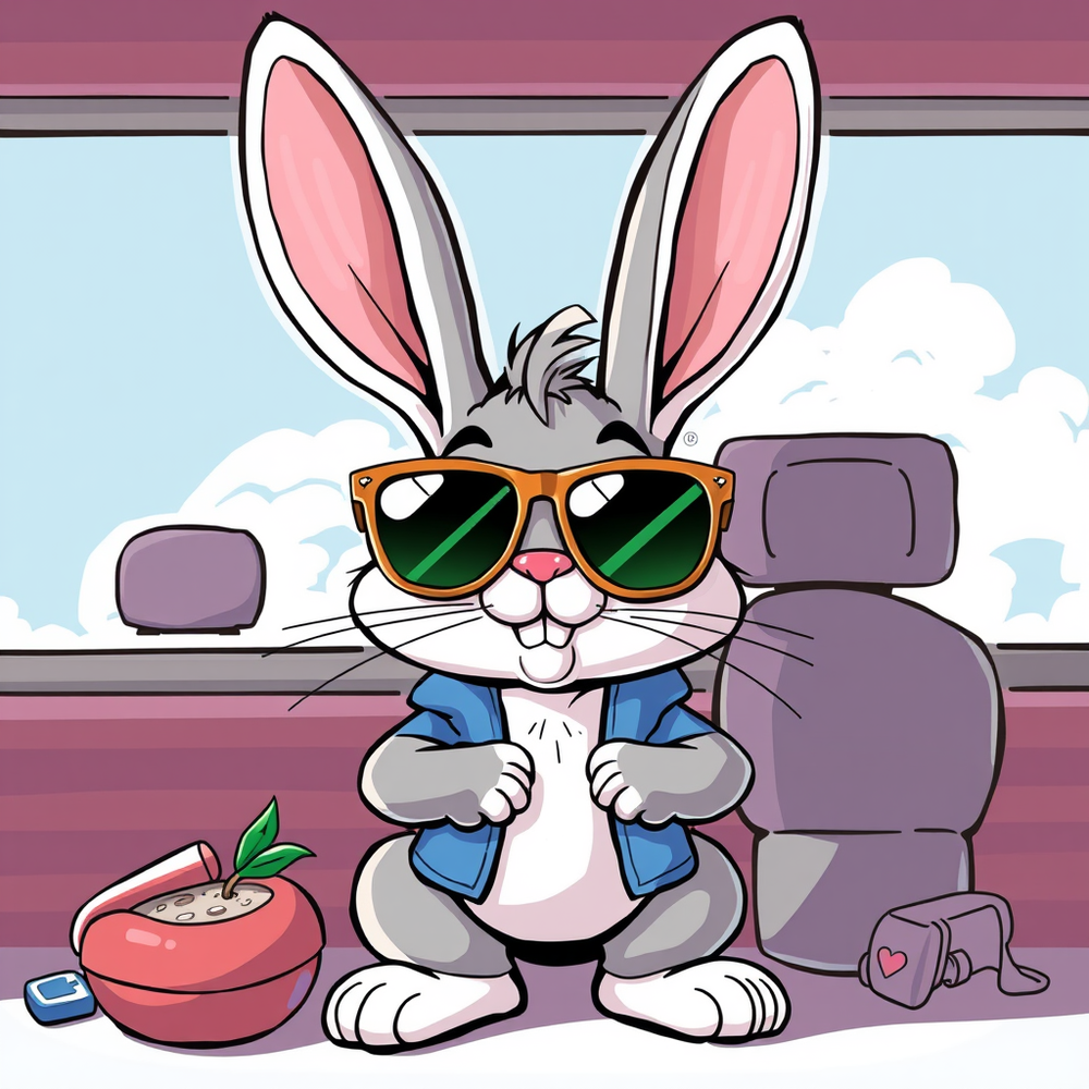 CARTOON BUNNY IN SUNGLASSES website