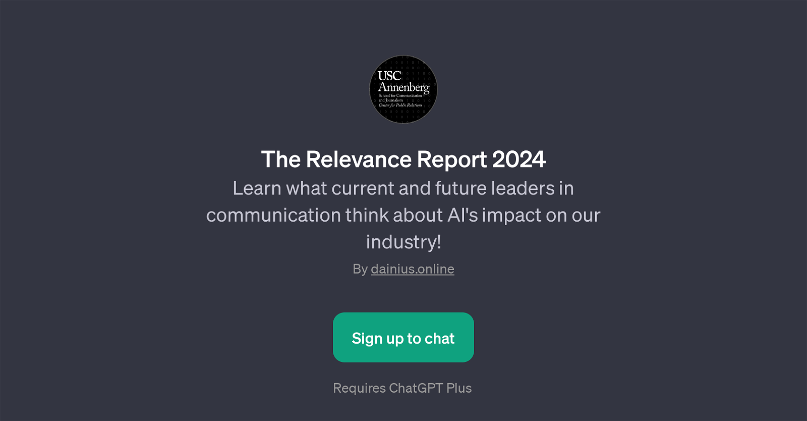 The Relevance Report 2024 GPT website