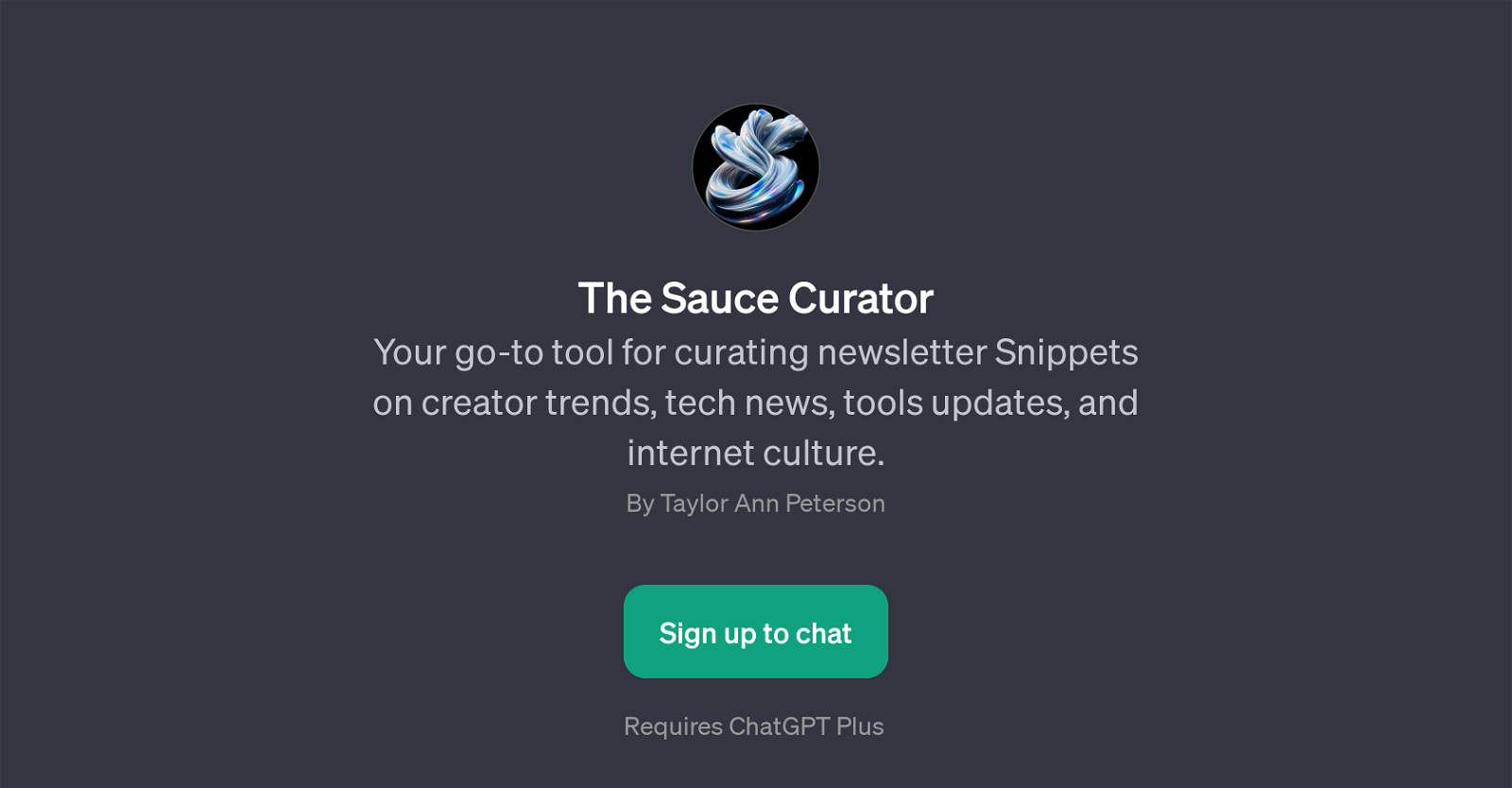 The Sauce Curator website