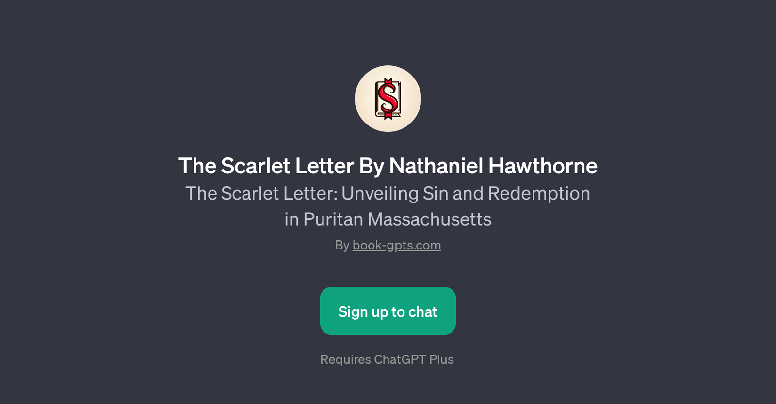 The Scarlet Letter By Nathaniel Hawthorne GPT website