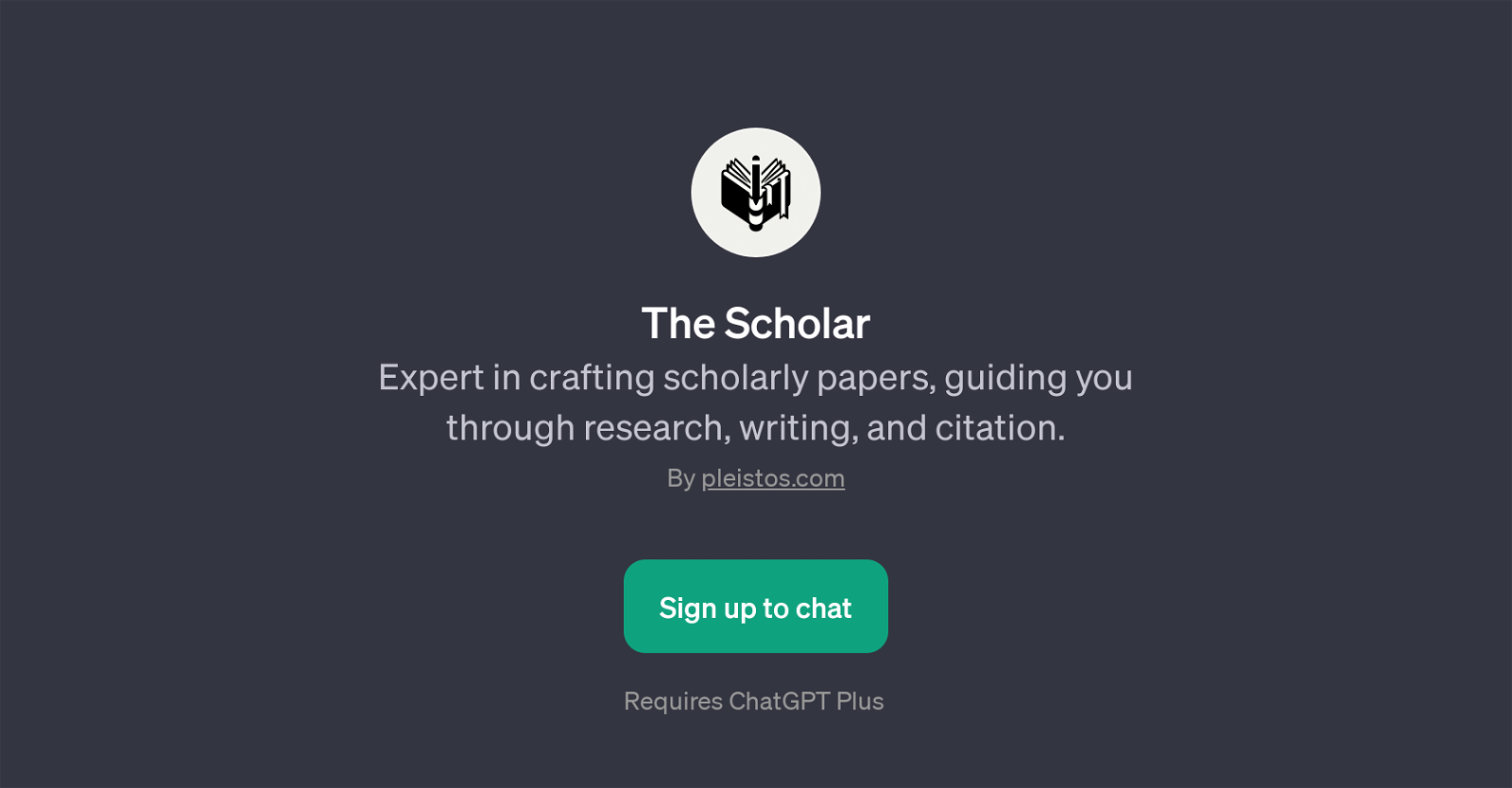 The Scholar website