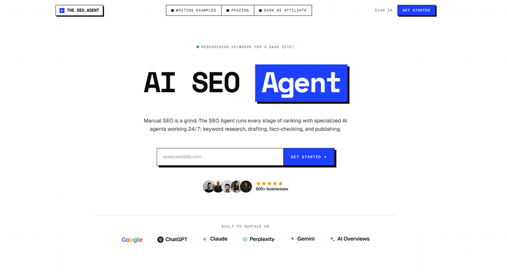 The SEO Agent website