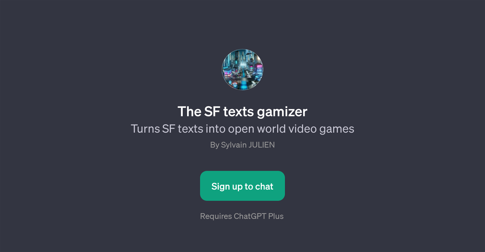 The SF texts gamizer website