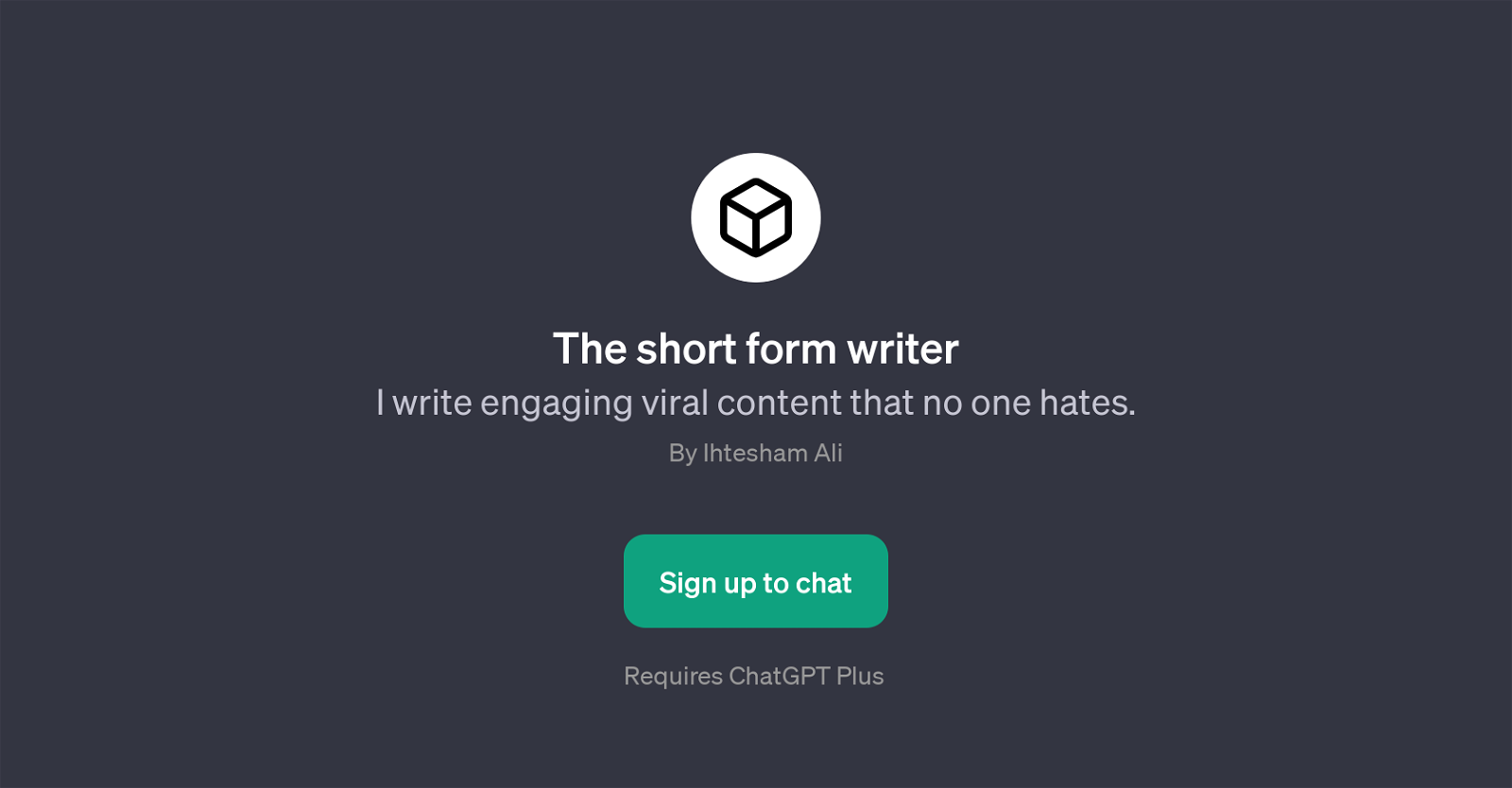 The Short Form Writer website