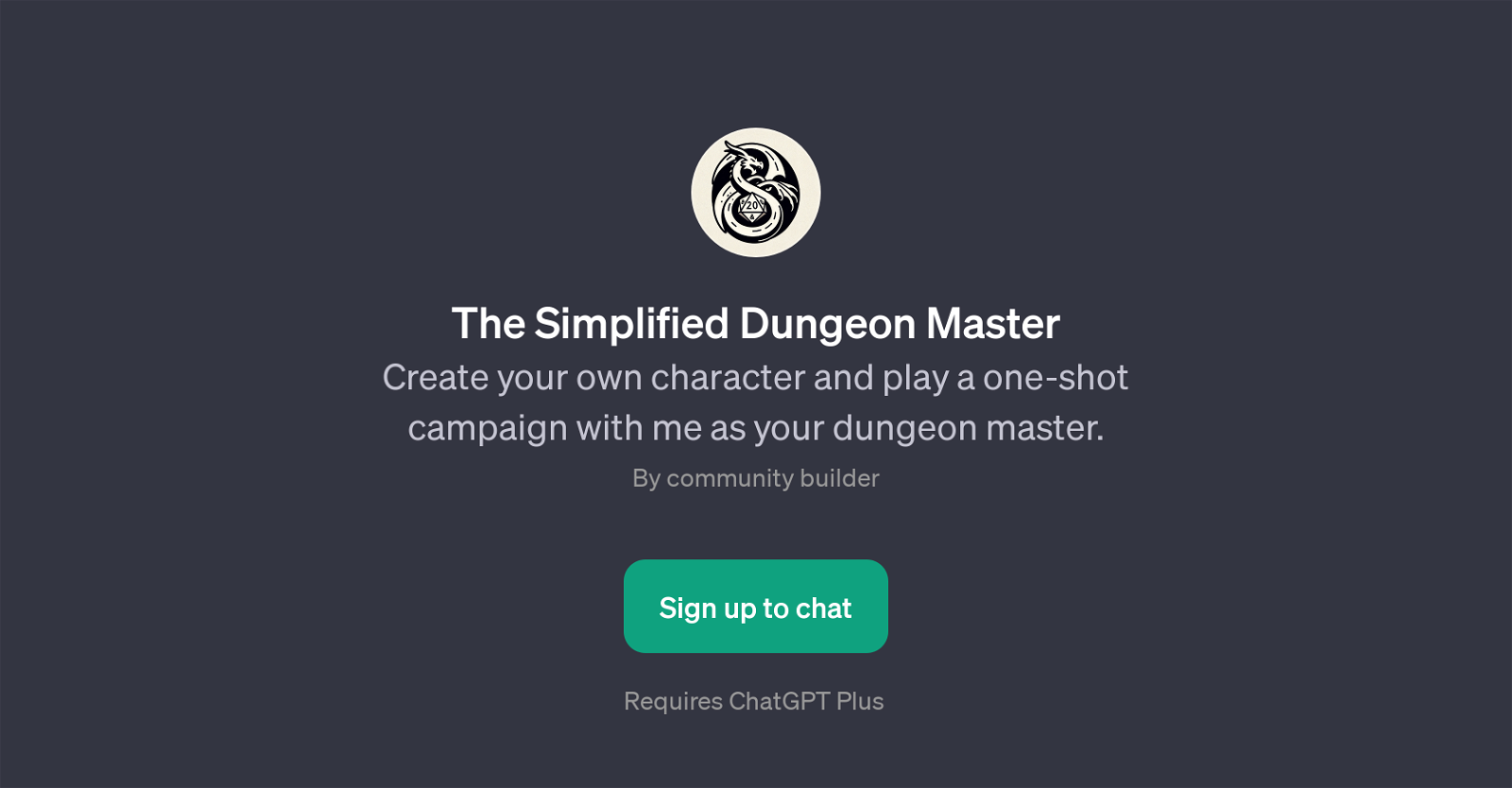The Simplified Dungeon Master website