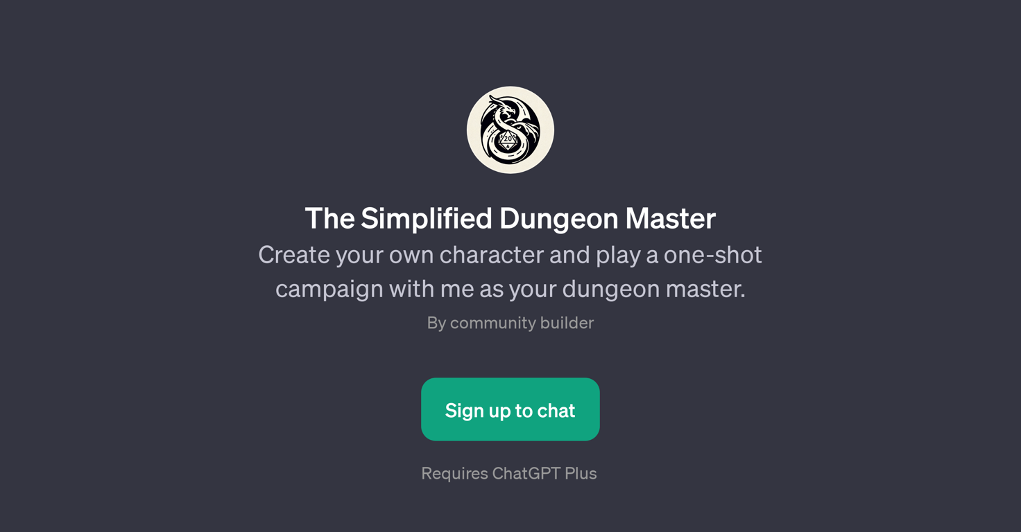 The Simplified Dungeon Master website