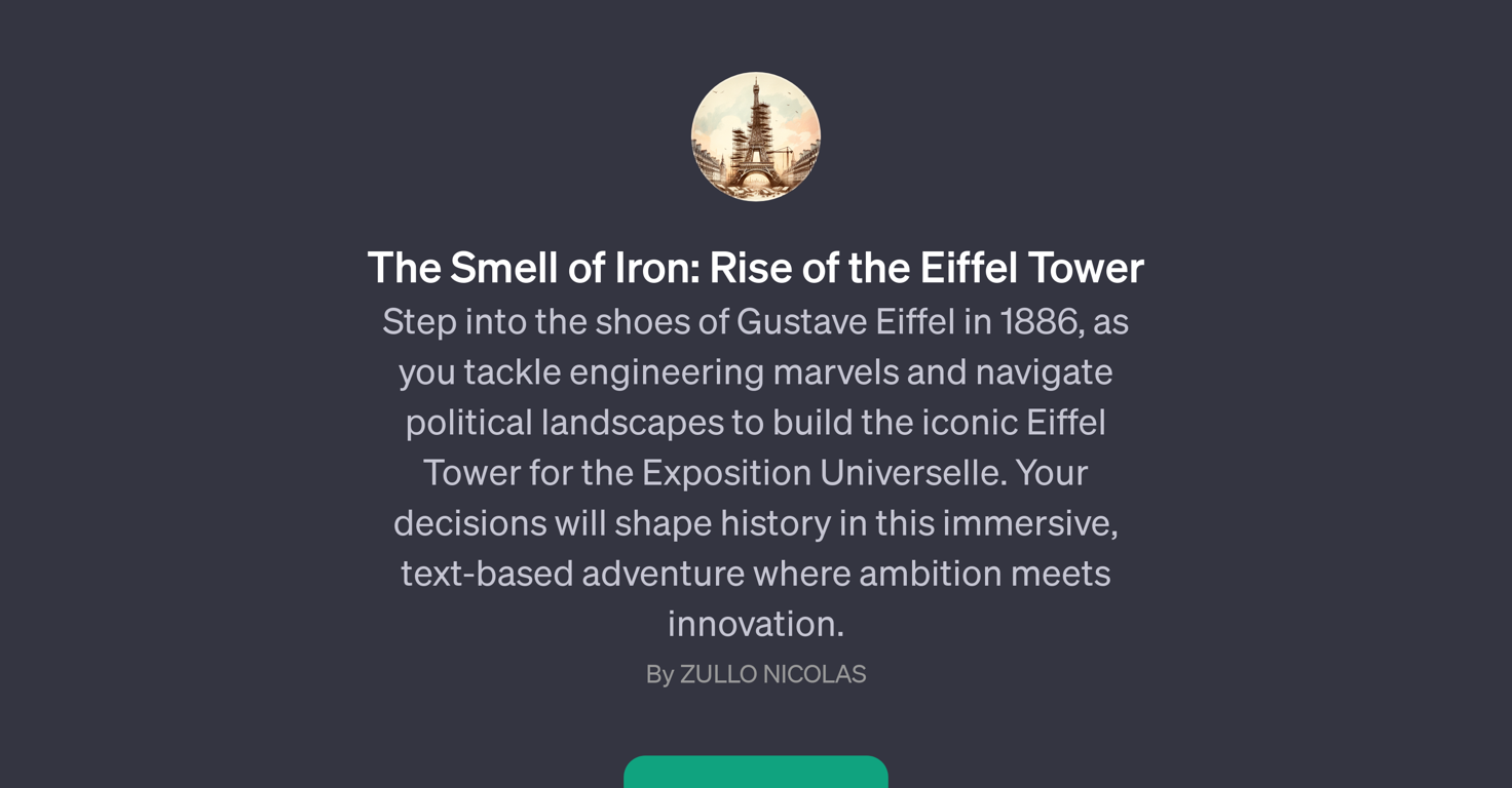 The Smell of Iron: Rise of the Eiffel Tower website