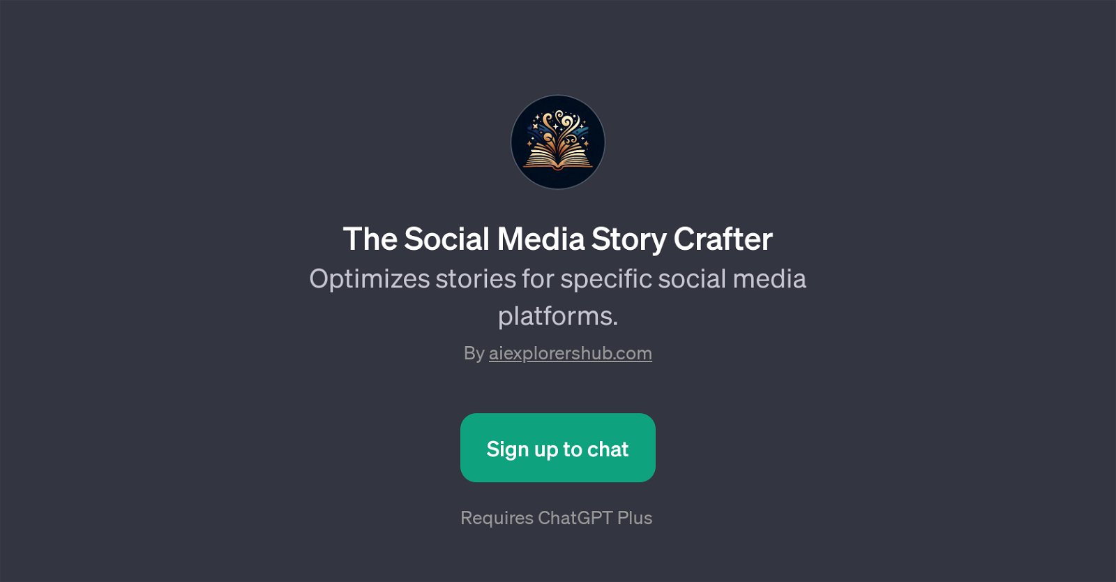 The Social Media Story Crafter website