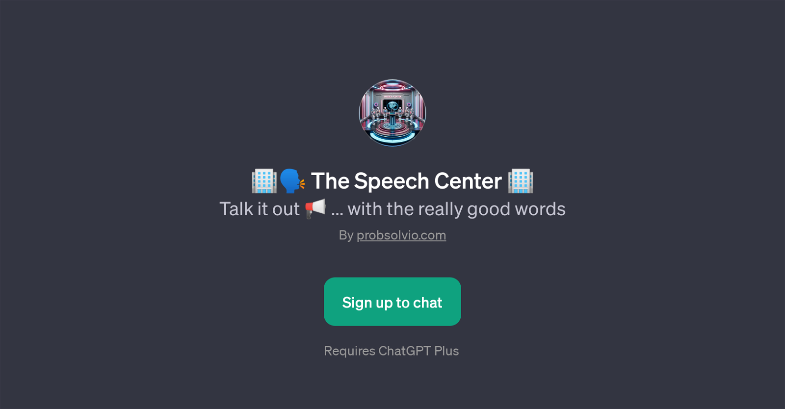 The Speech Center website