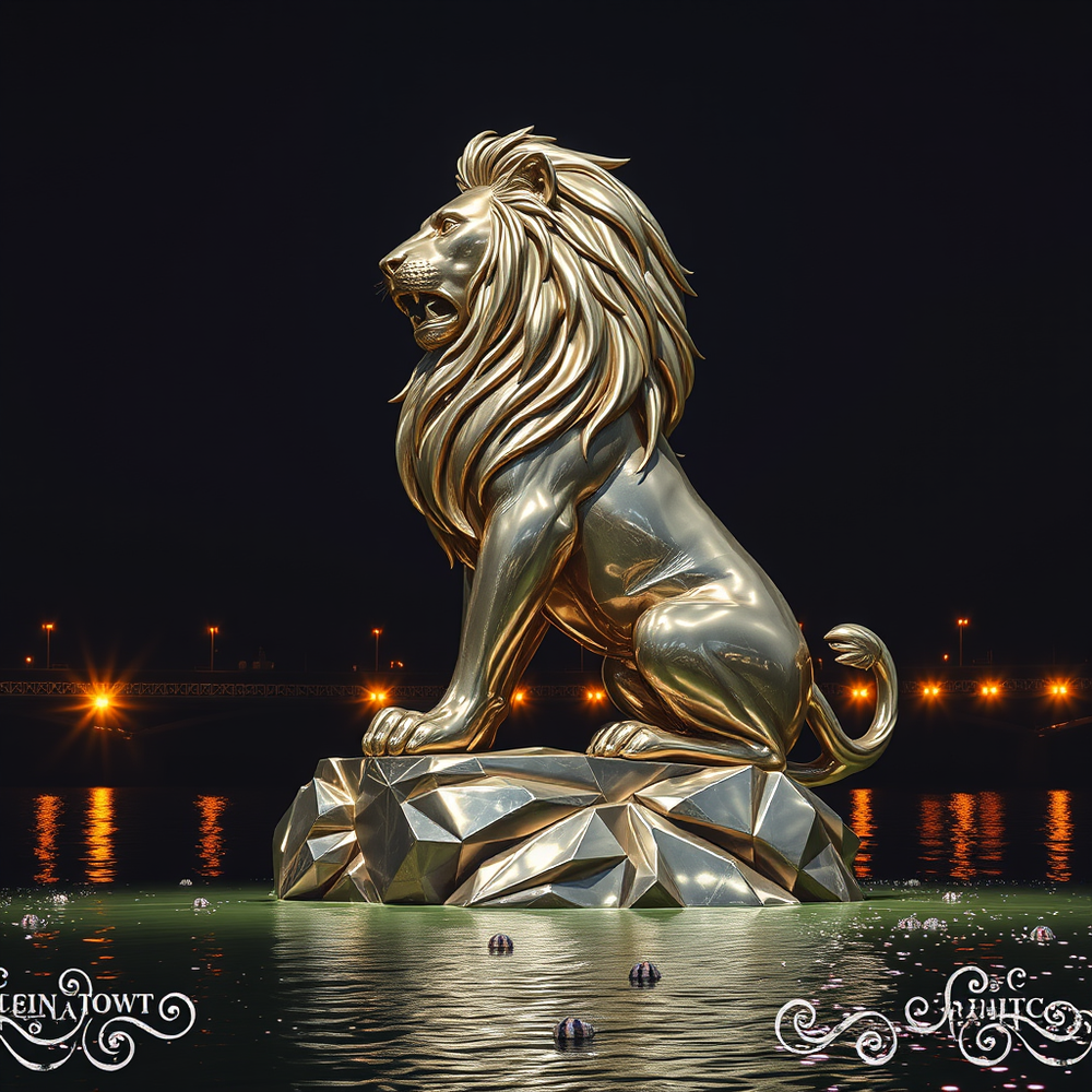 The statue is set on the calm surface of the Seine River website