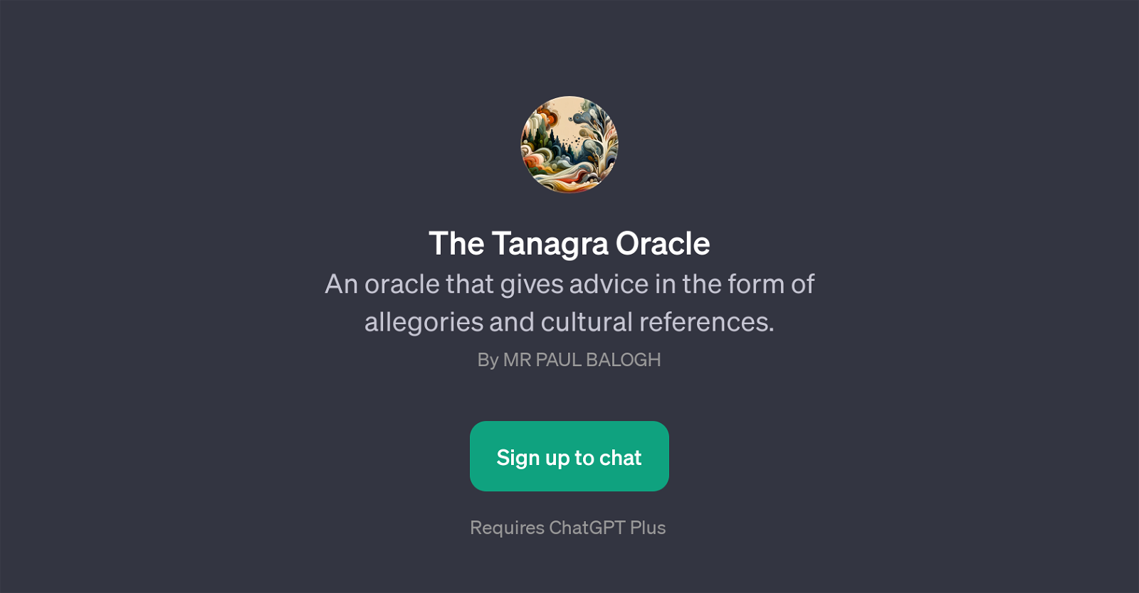 The Tanagra Oracle website