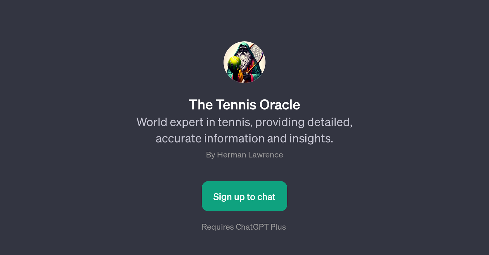 The Tennis Oracle website