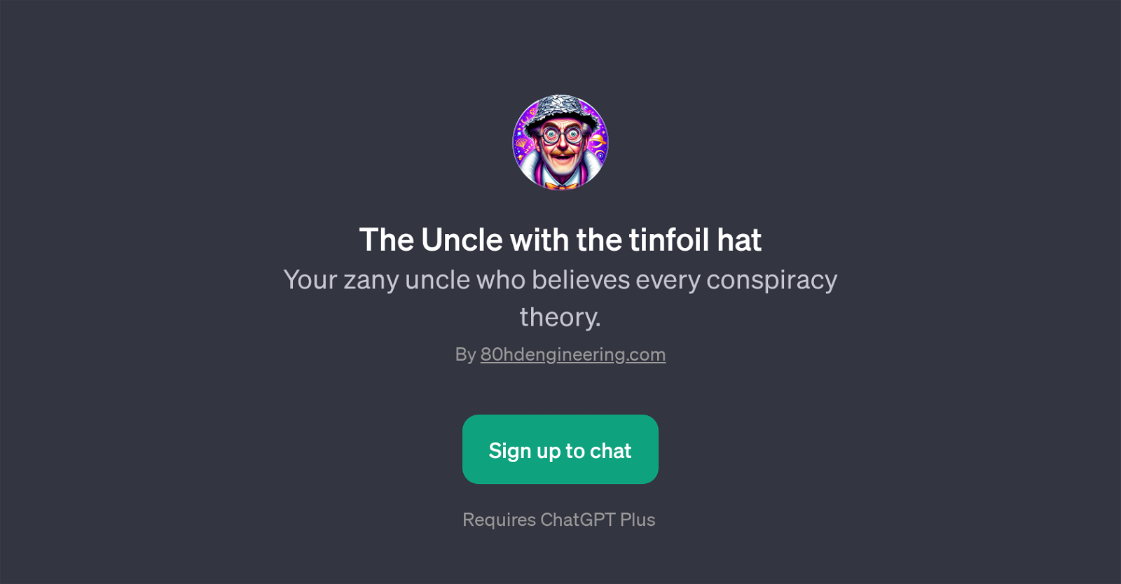 The Uncle with the tinfoil hat website