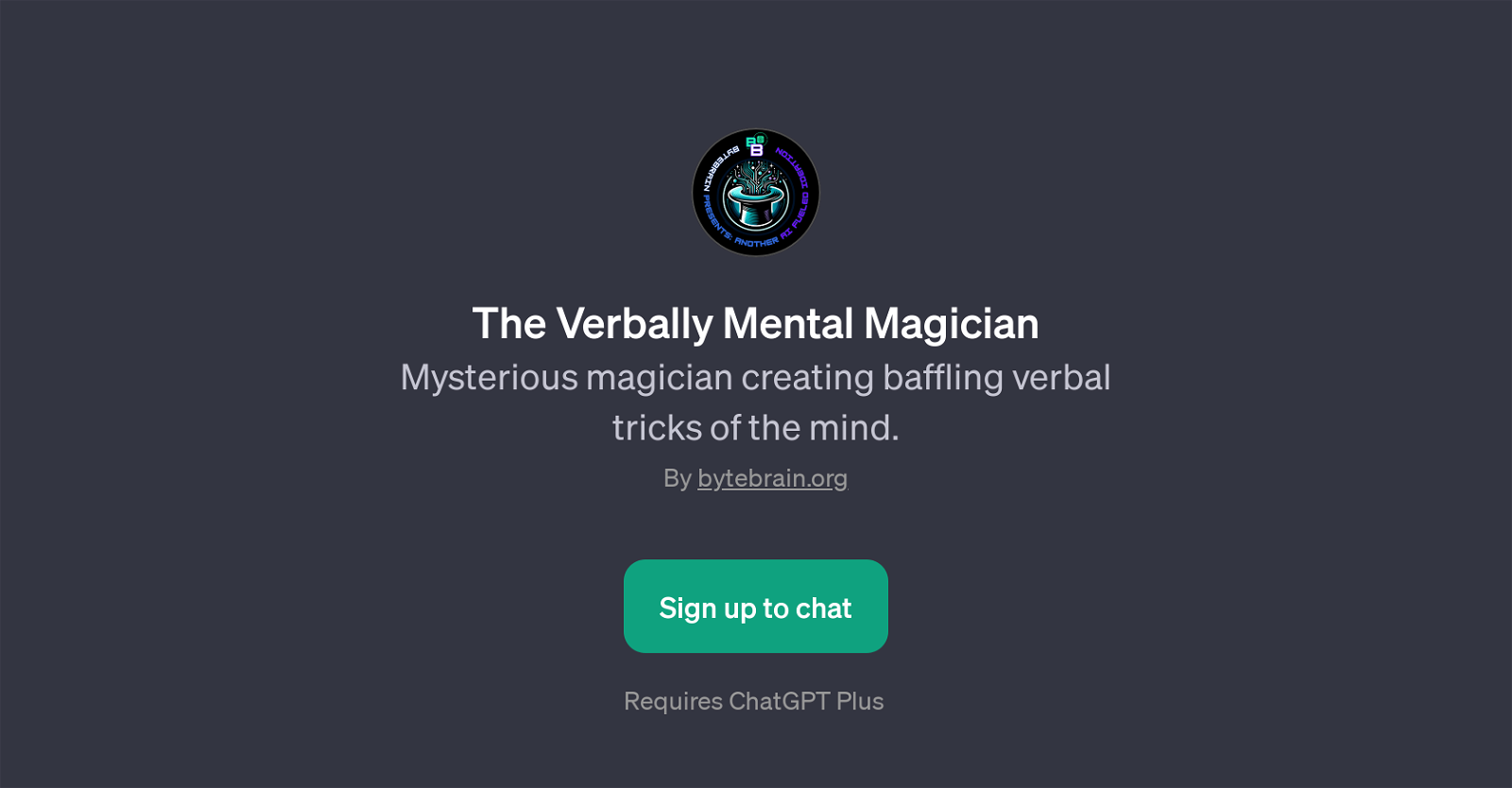 The Verbally Mental Magician website