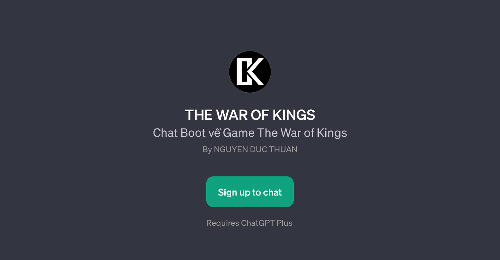 THE WAR OF KINGS website
