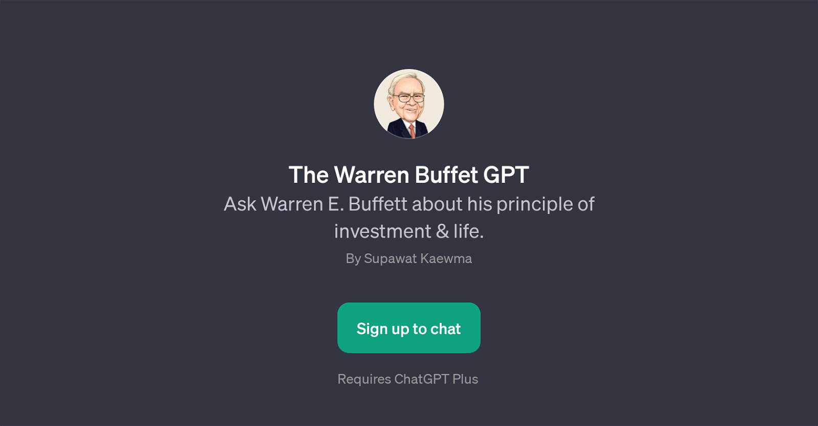 The Warren Buffet GPT website