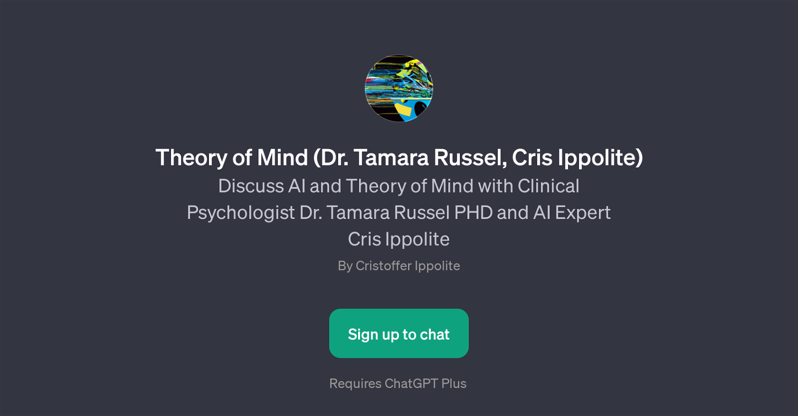 Theory of Mind (Dr. Tamara Russel, Cris Ippolite) website